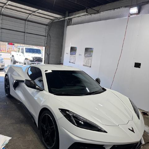 Window tint install: Chevrolet Corvette C8