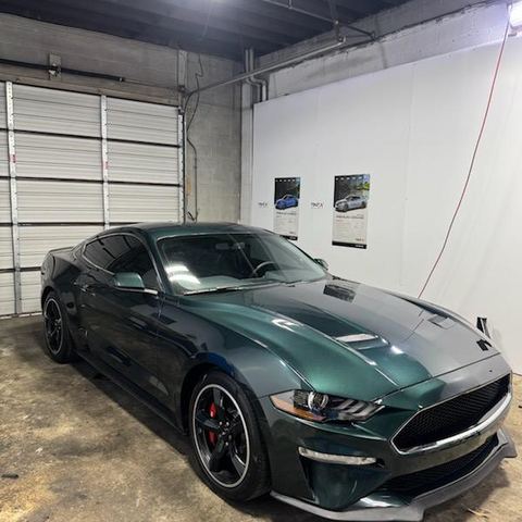 Window tint install: Ford Mustang Bullitt