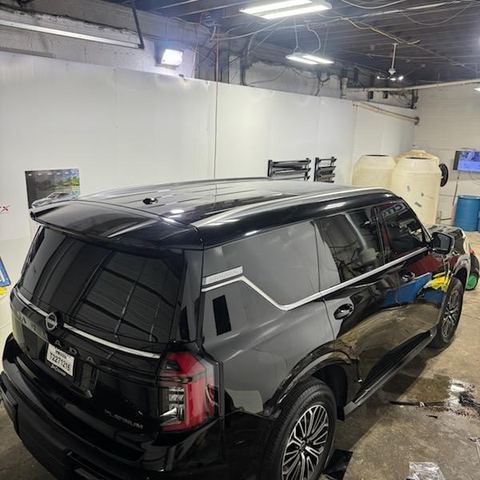 Window tint install: Nissan Armada, rear