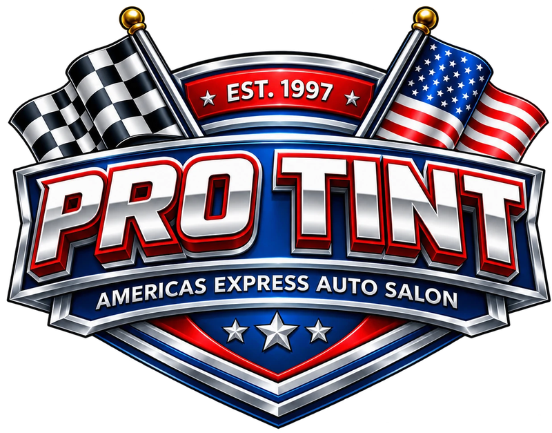 Pro Tint logo, Americas Express Auto Salon, Est. 1997